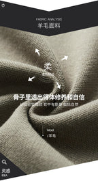 Autumn And Winter New Casual Wool Knit Cardigan Men's Fashion V-Neck Solid Color Shirt Loose Sweater Coat