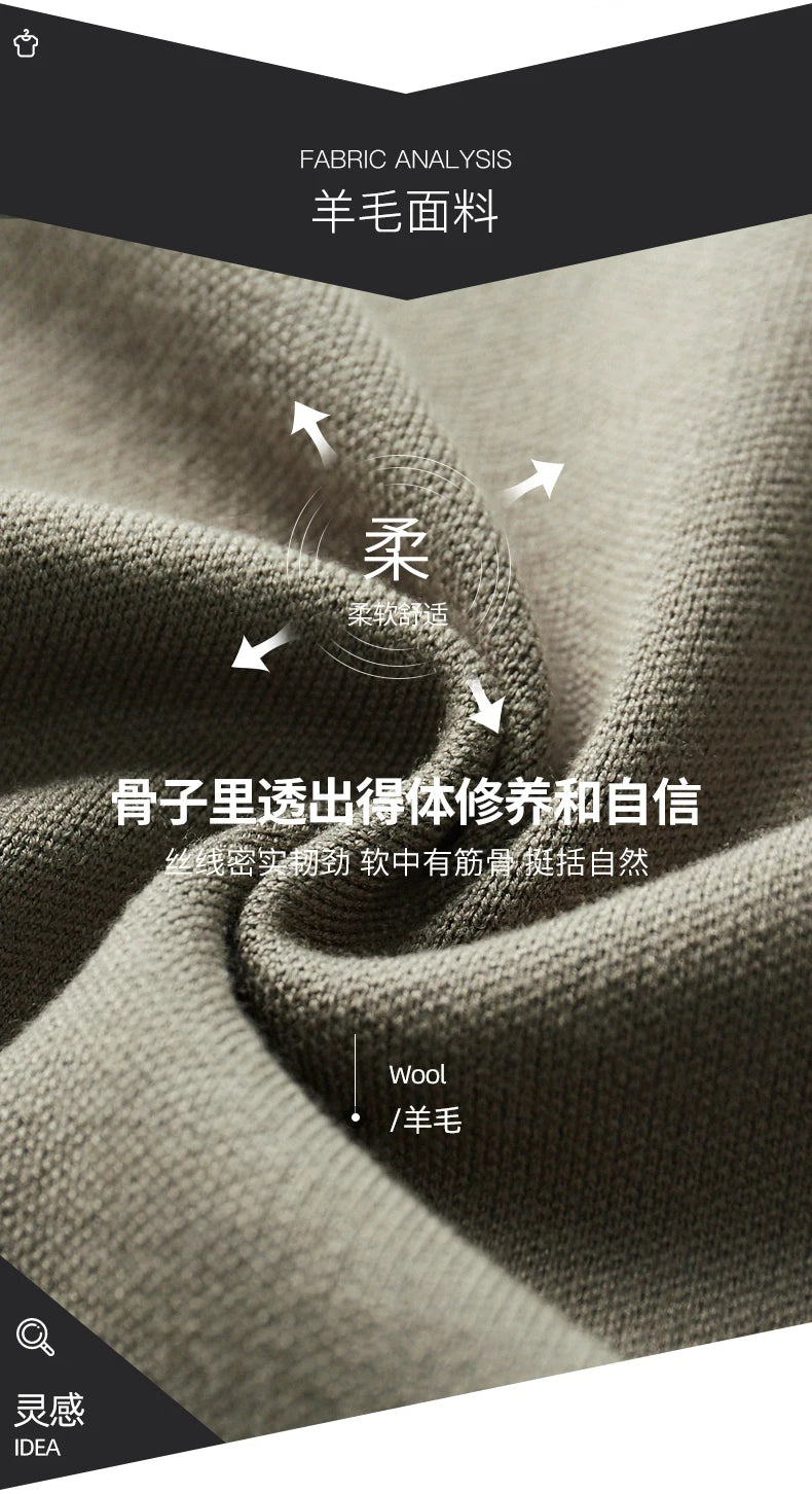 Autumn And Winter New Casual Wool Knit Cardigan Men's Fashion V-Neck Solid Color Shirt Loose Sweater Coat