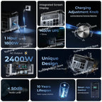 2000W 2400W Portable Power Station 2048Wh Solar Generator 110V 220V App Controlled