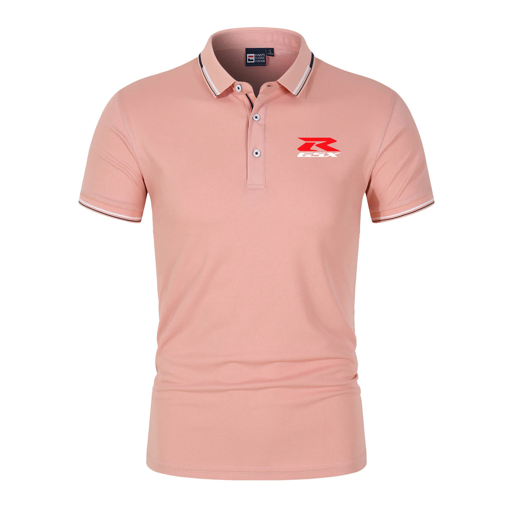 Men'S Summer Casual Breathable Comfortable Polo Shirt Solid Color High Quality Short Sleeve T-Shirt For GSXR GSX-R