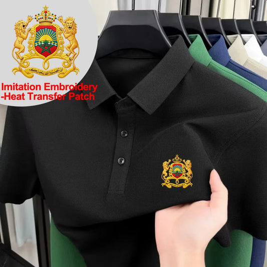 Morocco Coat Of Arms Print Polo Shirts Male Basic Short Sleeve Tops Summer Comfortable Lapel T-Shirt Casual Sporty Mens Clothes