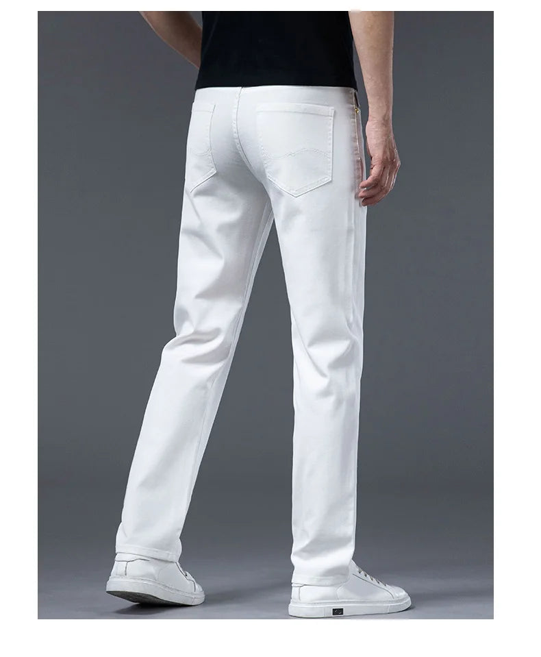 2026 Y2k Pants Men Thin Lyocell Spring Summer Classic Korean Youthful Vitality Men's  Jeans Lightweight Stretch Trousers