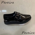 Men's Leopard Print Cowhide Derby Shoes Pointed Toe Genuine Leather Thick Soled Oxfords Spring Summer New Business Dress Shoes