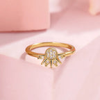 925 Silver Sun and Moon  Couple Ring Set Sky Blue Sparkling Cubic Zirconia Rings Promise Fine Jewelry Gifts for Valentines Day
