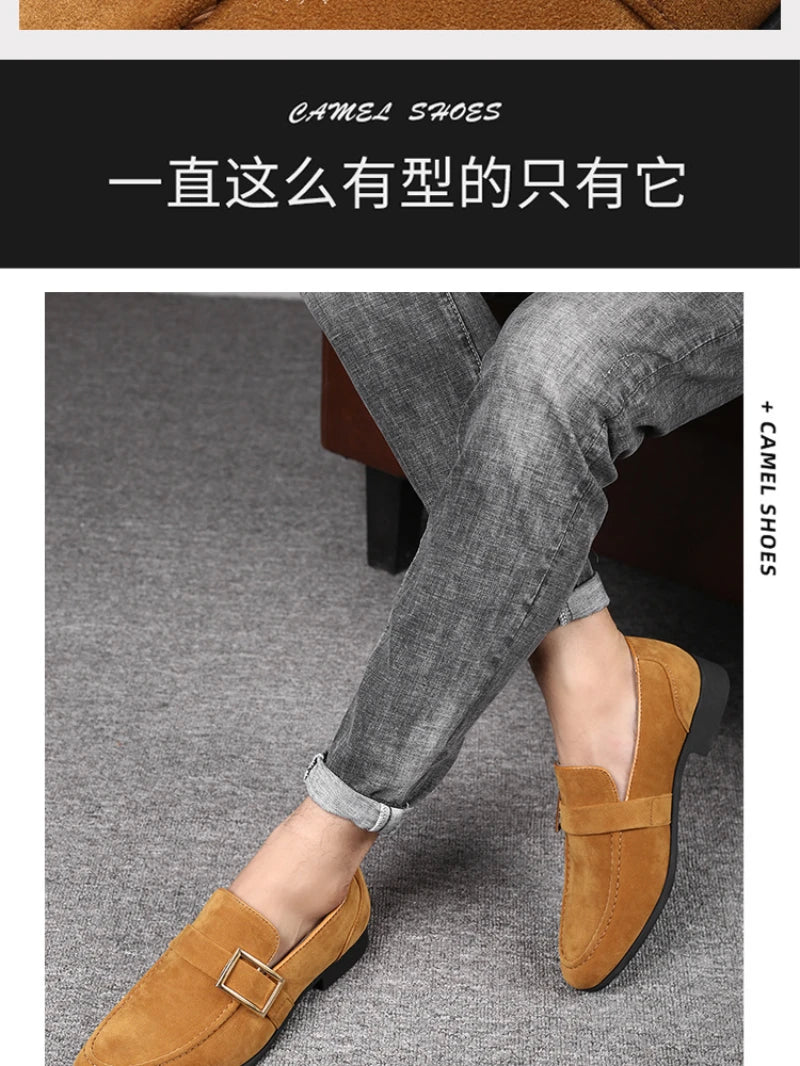 Mens Fashion Black Leather Shoes Autumn British Style Formal Business Footwear Low Top Commute Style Dress Shoes For Suits