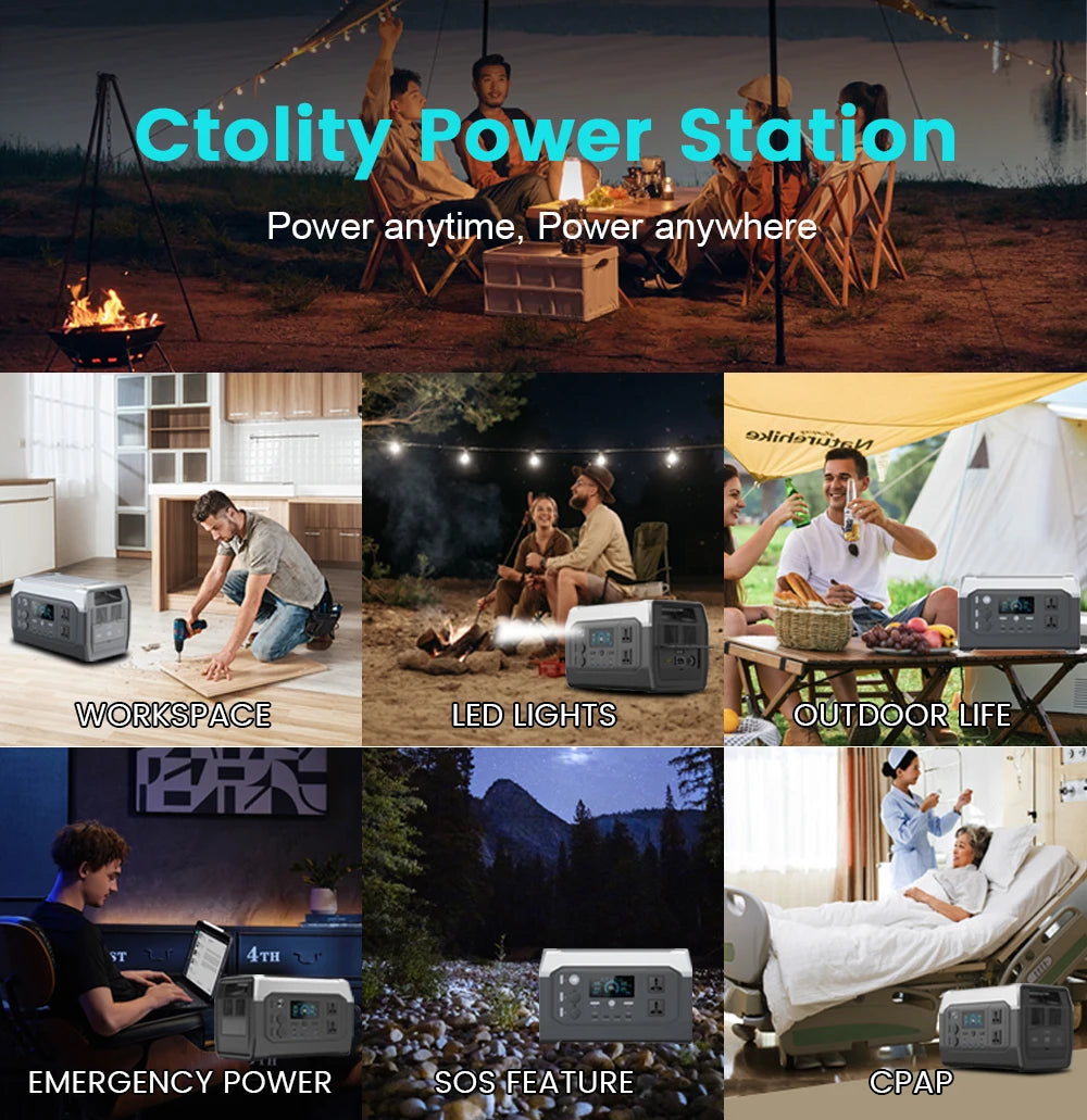 2400W 1800W 500W Portable Power Station Outdoor UPS Function Pure Sine Wave Lifepo4 Batteries 220V портативная эле