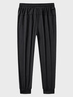Men's Summer Ice Silk Jogger Sweatpants Zipper Pockets Breathable Running Gym Workout Athletic Mesh Pants Drawstring Design