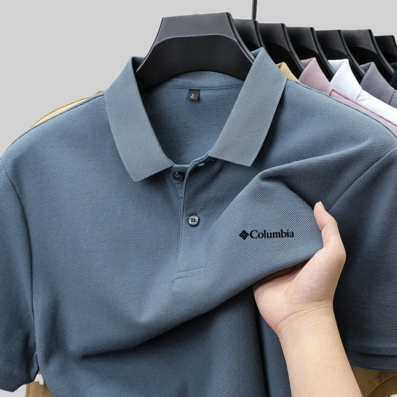 Summer men's  luxury short sleeved Print polo shirt with exquisite casual and comfortable T-shirt design