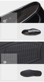 Men's Breathable Hollow Out Elevator Dress Leather Shoes Spring Summer 6cm Height Increase Business Slip-On Formal Office Shoes