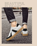 Invisible Height-Increasing Shoes 8cm German Training Shoes for Men, Summer Breathable Casual Sneakers, Genuine Leather Retro Versatile Forrest Gump Shoes 6cm