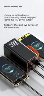 50000mAh Large Capacity Power Bank PortableUSB C 100W Fast Charging External Spare Battery For IPhone Xiaomi Samsung
