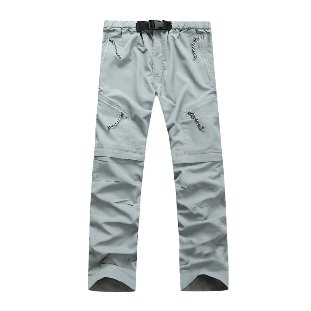 Summer Detachable Quick Dry Cargo Pants Men Waterproof Active Multifunction Pockets Outdoor Long Trousers Casual Pants