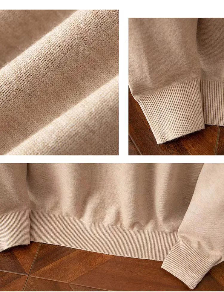 Winter Men's 6XL  Cashmere Sweater Merino Cold Resistant Clothing O-Neck Solid Color Pullover Warm Jersey Jumper Wool Sweaters