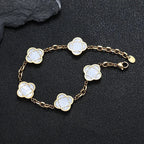 Stylish Petal Chan Bracelets for Men Boys,Waterproof Natural Shell Chain Links Wristband,Birthday Gift