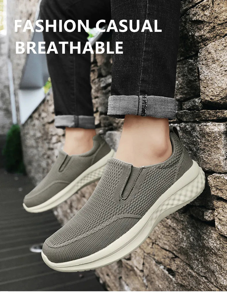 Brand Men Casual Shoes Fashion Men's Sneakers Breathable Men Walking Flat Shoes Outdoor Large Size Light Men's Shoes Loafers