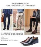LAORENTOU true cowhide breathable perforated leather shoes with pointed tips, British business dress perforated leather sandals