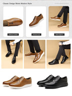 Men's Business Casual Leather Shoes Breathable Hollow Design Spring Summer Formal Shoes Comfortable Spring Summer Leather Footwe