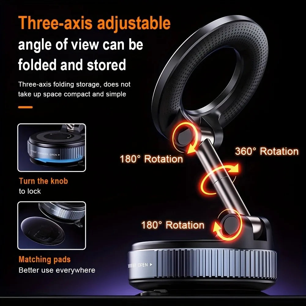 For Magsafe Phone Holder Vacuum Magnetic Car Holder For iPhone 17 Pro Max 16 Smartphone Stand Desktop Bracket Dashboard Holder