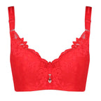 Royal Blue Lace Full Cup Bra Plus Size Anti Sag Support Brassiere Underwire Breathable Big Bust Lingerie 40 42 44 46 48 50 Cup
