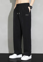 Trousers Straight Plain Wide Leg Draped Thin Male Sports Pants Summer Sport Slacks Xxl Jogger Big Tall Man Men's Sweatpants