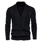 Men Cardigan Casual V-Neck Long Sleeve Sweater Men Coat