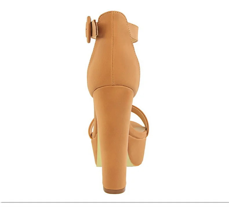 Brand Elegant Sandals Women High Heels Pumps Super High Heel 13cm Women'S Banquet Sandals Waterproof Platform Toe Sandals
