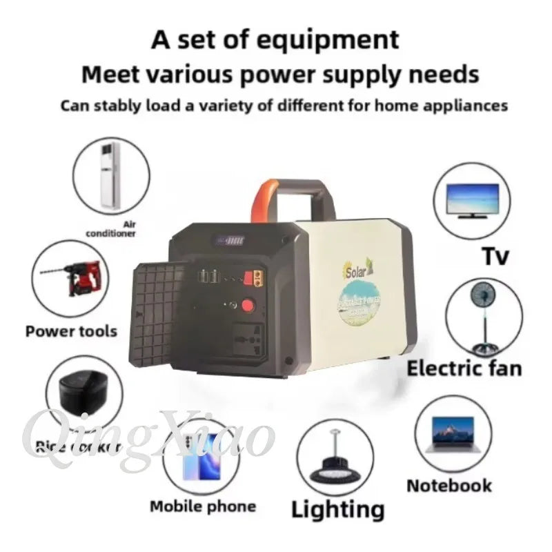 500W Portable Power Station Dual Voltage 110V 220V Solar Generator For Outdoor Camping Fishing And Car Emergency Use Lifepo4
