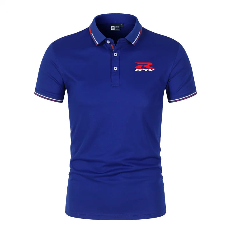 Men'S Summer Casual Breathable Comfortable Polo Shirt Solid Color High Quality Short Sleeve T-Shirt For GSXR GSX-R