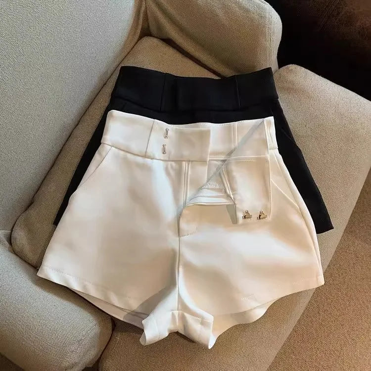 Women Sexy Shorts Mooyufon Black Shorts Women Harajuku Elegance High Waisted Shorts A Line Slim Casual Hot Girl Straight Pants