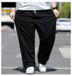 Men's Summer Workwear Pants Plus Size Loose Straight Leg Casual Trousers XL-8XL Big and Tall Large Summer Pants Asian Size