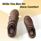 FitVille Wide Diabetic Shoes Dress Business Formal Casual Shoes for Men Slip on Walking Footwear Easy Wear Swollen Feet Comfort