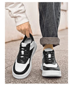 Men Genuine Leather Height Increasing Elevator Shoes Men non-slip BreathableElevator shoes Man Sneakers Comfortable Casual Shoes