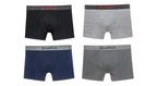 5pcs Men's Panties Cotton Boxer Briefs Letter Elastic Band Men Underpants Classic Solid Color Boxers Underwear For Man BONITOS