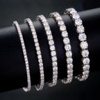 100% Real Moissanite Tennis Bracelet 925 Sterling Silver Plated 18K Gold with GRA Bracelet for Women Man Sparkling Party Jewelry