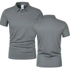 Solid color polo shirt ultra-light men's quick-drying breathable sweat-wicking shirt suitable for fitness gym and running