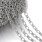 1Meter/Pack 304 Stainless Steel Knot Gold Steel Color Handmade Chains for DIY Necklace Bracelets Jewelry Making Accessories