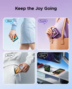 ORICO 5000mAh Pixel Art Power Bank with Built-in USB-C Cable 256 LED Beads Custom DIY Portable Charger for Smartphones