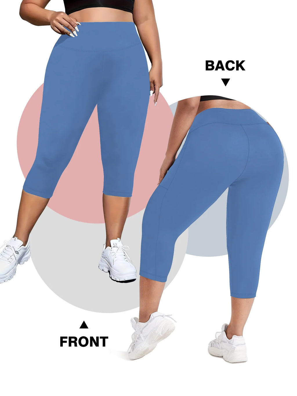Women High Waist Plus Size 7/8 Yoga Leggings with Pockets Milk Silk Breathable Sport Women's pantss Base Leggings for Fitness