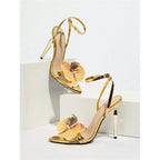 Size 35-43 11CM Luxury Designer Butterfly Detail Women Sandals Sexy Strap High heels Gladiator Sandals Summer Party prom Shoes