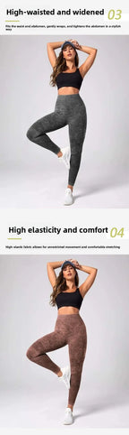 High Waist Seamless Yoga Pants for Women Quick Dry Running Gym Leggings Fitness Tights Leggings Athletic Workout Running Crops