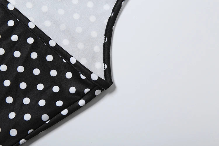 Nibber Low-Neck Sexy Backless Mini Dress Woman Summer Trend Polka Dot Print Halter Skinny Stretch Street Y2K Style Mini Bodycon