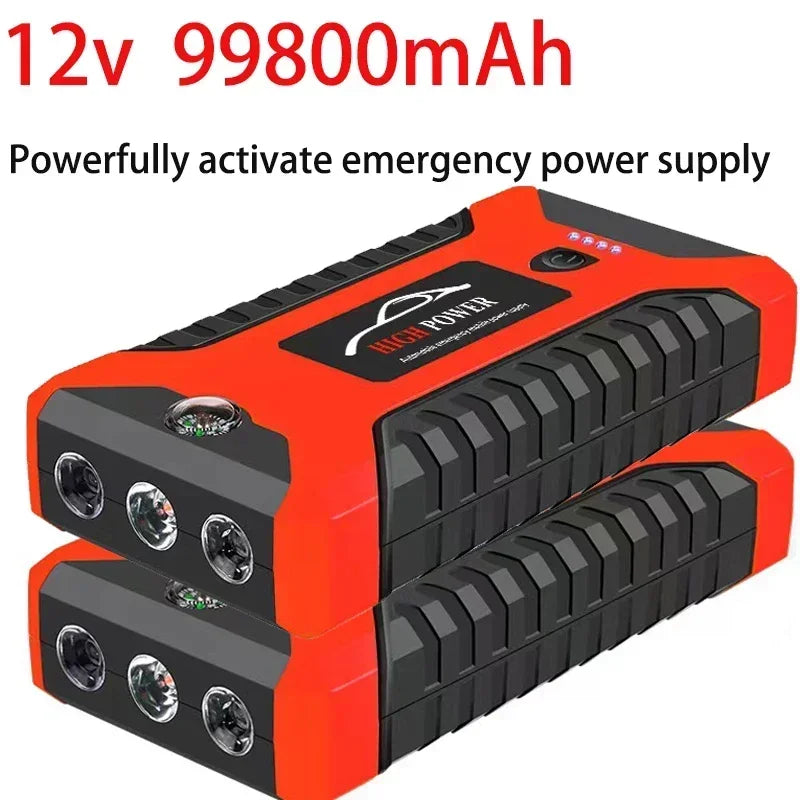 EAFC 12V Portable Car Jump Starter Power Bank with Battery Booster Charger Auto Emergency Start-up Lighting - Vehicle Starting D