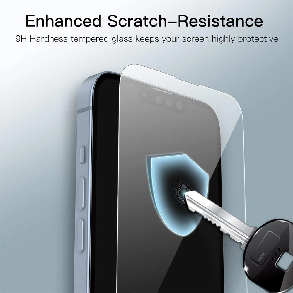 2~4PCS Screen Protector For iPhone 17 16 Pro Max Tempered Glass For iPhone 17e 16e 15 14 13 12 11 Pro Max Phone Film iPhone 17