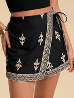 Women's Fashion Minimalist Shorts Tropical Vacation Elegant Casual Printed High Waist Shorts Spring Summer Beach Daily Pants