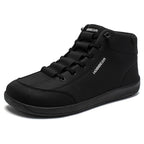HOBIBEAR Mid-Top Barefoot Shoes Unisex Wide Toe Minimalist Ankle Boots Artificial Leather Outdoor Non-Slip Sneaker