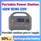 High-Capacity 400W Portable Power Station 192Wh LiFePO4 Battery AC 220V Solar Generator Fast Charge Power Bank for Camping