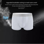 5pcs/Men's Underwear Summer Ice Silk Underwear Plus Size Panties Cool Breathable Sexy Boxer Panties Mesh Comfort Underwear L-5XL