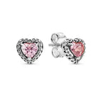 925 sterling silver heart-shaped ring necklace earrings sparkling luxury crystal women's jewelry set holiday surprise gift