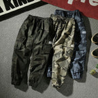 Camouflage Cargo Pants Men Cotton Streetwear Korean Hip Hop Joggers 7XL Loose Fit Casual Trousers Multi-Pockets Elastic Waist