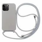 Crossbody Strap Lanyard Silicone Phone Case For iPhone 16 15 14 13 12 Mini 11 Pro Max Plus Candy Color Soft TPU Back Cover